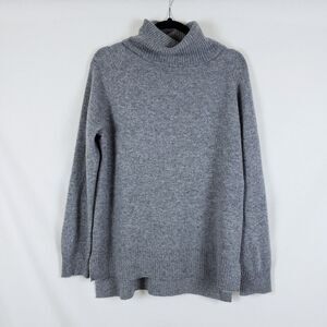 41 Hawthorn 100% Cashmere Turtleneck Sweater Womens L Gray Minimalist Neutral